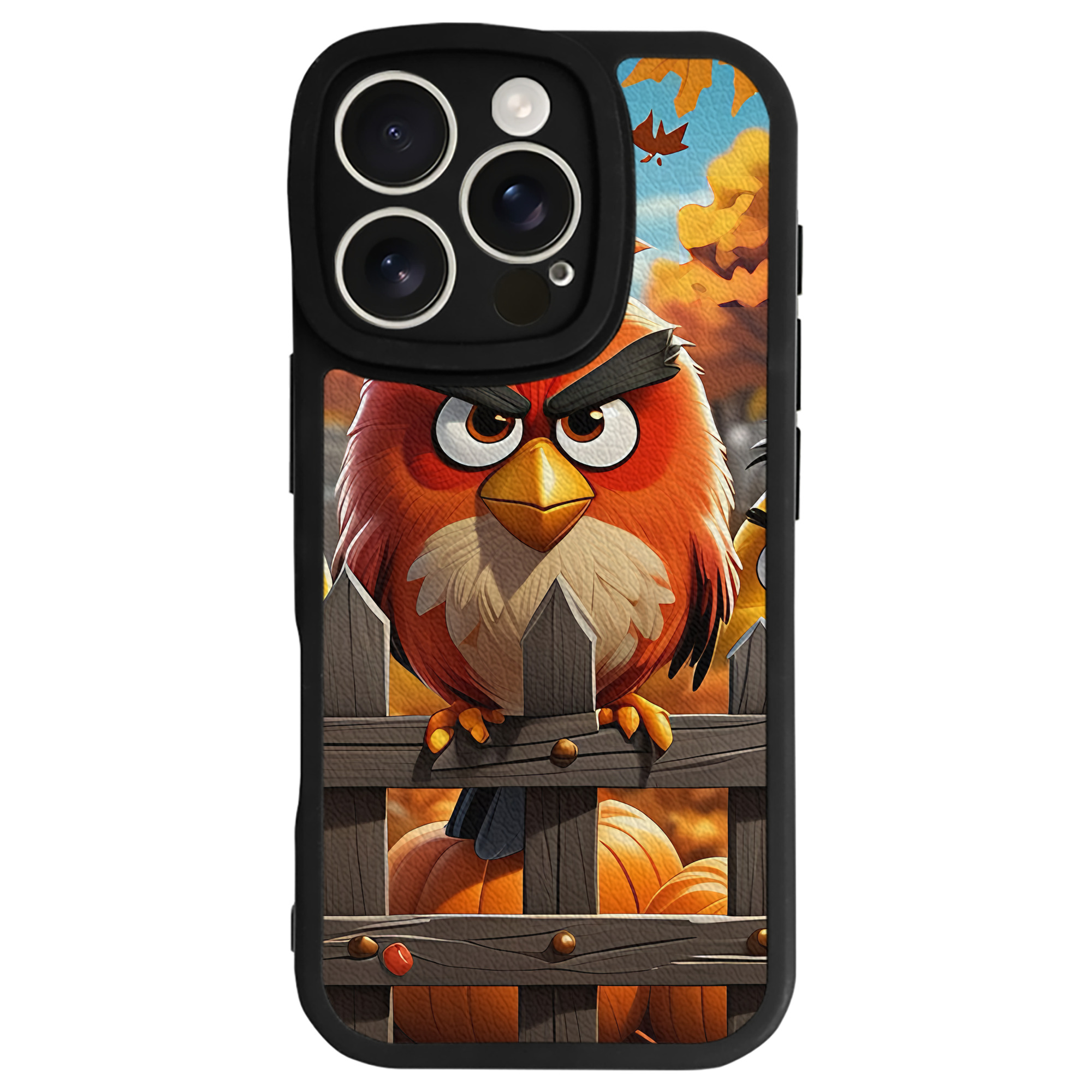 （画像用） Angry Birds アングリーバード 【iPhone 16シリーズ対応】シリコンスマホケース（レザー調） 材質：シリコン